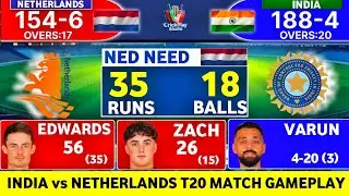 IND vs NED Outstanding T20 Match | Simulation Gameplay