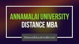 Annamalai University Distance Education MBA