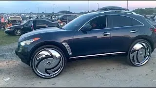 STUNTFEST 2K19 AUDI &  INFINTY SUV ON GOLD 30IN DUB FLOATERS