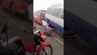 Fog accident on motarway pakistan #accident #traficupdate #foryouシ