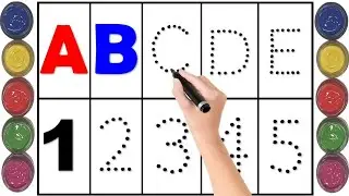 Alphabet, ABC song, ABCD, A to Z, Kids rhymes,collection for writing along dotted lines fortoddler56