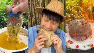 Have bullfrogs mutated their tongues?|Chinese Mountain Forest Life And Food #MoTiktok #Fyp