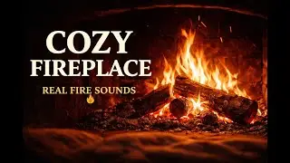 Cozy Fireplace 🔥 Real Fire Sounds for Relax, Sleep & Focus