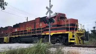 SCRF 2033 leading the train out of Laurens on 9-29-25