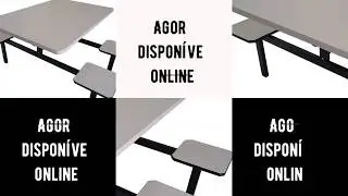 Trilhos Moveis - Mesa para Refeit&oacute;rio 4 lugares, banco fixo