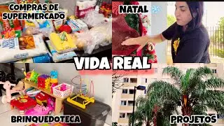 VLOG VIDA REAL DONA DE CASA QUE TRABALHA FORA | rotina produtiva SUPERMERCADO projetos final de ano