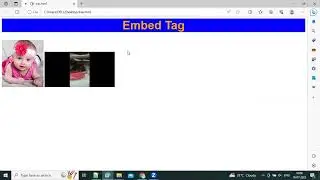 How to use embed tag in HTML