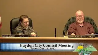 Hayden City CouncilMeeting 2022-11-22