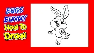 How to draw Bugs Bunny | Bugs Bunny drawing step by step | Follow along drawing lesson