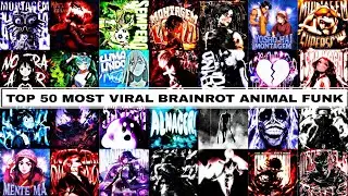 TOP 50 MOST VIRAL BRAINROT ANIMAL FUNK 🐺🔥 Brazilian Phonk 2025 AURA