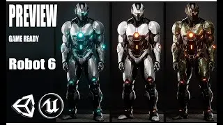 Robot 6 PREVIEW GAME READY 3D Character