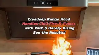 Cleadeep Range Hood Handles Chili Fire & Fumes with PM2.5 Barely Rising &ndash; See the Results!
