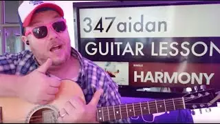 How To Play HARMONY - 347aidan Guitar tutorial (Beginner lesson!)