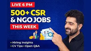 CSR & NGO Careers LIVE: 500+ Jobs, CV Review Tips & Hiring Insights