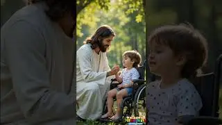 He held Jesus hand &mdash; and walked again. 🕊️ #inspiring #jesus #baby #shorts