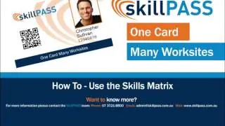How To   Use the Skills Matrix