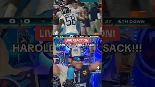 HAROLD LANDRY HUGE SACK ON TYLER HUNTLEY! Titans vs Dolphins Week 4 Titan Anderson Reaction #Shorts