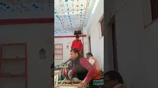 प्रिय मित्र दिनेश वासुदेव(बैरवारा)के घर पर श्री सुन्दरकाण्ड पाठ करते हुए।