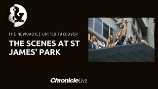 Scenes at St James' Park as the NUFC takeover was announced