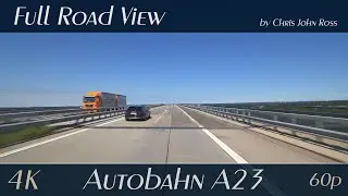 Autobahn (A23): RP Nord-Ost-See-Kanal - Schafstedt - Albersdorf - RP Dithmarscher Geest - 4K UHD