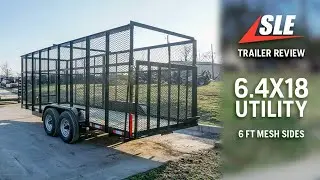 Overview of 6.4x18 Utility Trailer with 6ft Mesh Sides | #lawncare #sleequipment #trailers