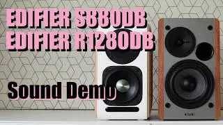 Edifier S880DB против Edifier R1280DB || Демонстрация звука с тестом басов