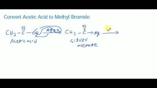 Convert Acetic acid To Methyl Bromide