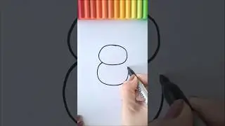 Very easy ladybug drawing with 2 circles 🐞 #art #drawing #shorts #ladybug