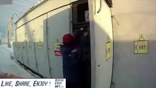 BIG fire in a Russian power plant !