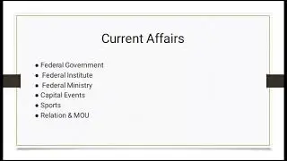 Current Affairs of Pakistan|| Ibp test preparation|| PPCBL OG 3 test syllables