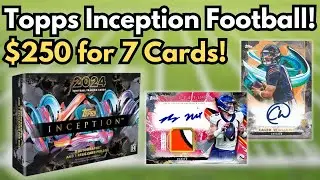 Top Rookie QB Hit! 2024 Topps Inception Football Hobby Box! $250 for 7 Cards?!