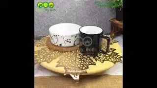 Single Dinner Set Stackable Art Black / Japanese Tableware Import Premium