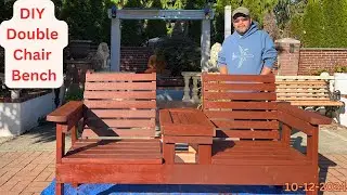 STEP by STEP How to Building a Outdoor Double Chair With Table #diy #bench