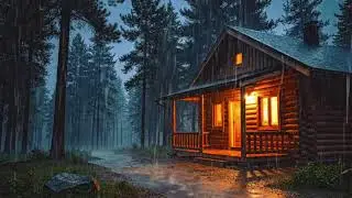 Rainy Night with Thunder | Peaceful Storm Sounds for Anxiety Relief