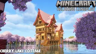 Cherry Blossom Lake House - Minecraft Relaxing Longplay (No Commentary) 1.21.1