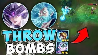 ZILEAN SYNDRA BOT LANE IS HILARIOUS! THROW BOMBS ON THE ENEMIES - League of Legends