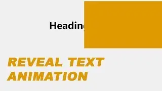 Reveal Text Sliding Animation \ Effect with Easy And Pure CSS Only | HTML5 | CSS3 | 2019