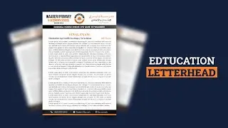 Baro sida loo sameeyo LatterHead Waxbarasho | Learn How to Design Education Latterhead.