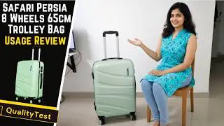 Safari Persia 65cm Medium Check-in Trolley Bag | 8 Wheels Polycarbonate Hard Case Luggage Review.