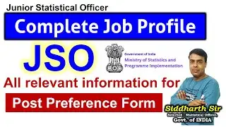 JSO - Complete Job Profile - SSC CGL 2025 Tier 2, Paper 2, Statistics #statistics_jso_course