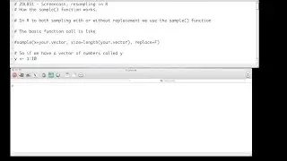 Using the sample function in R for resampling of data - absolute basics
