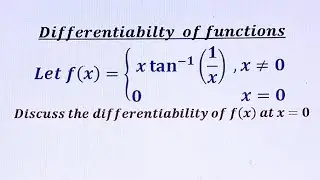 Differentiability of functions- RHD & LHD