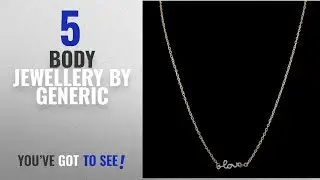 Top 10 Generic Body Jewellery [2018]: Imported Gold LOVE Charm Bikini Belly Waist Lower Back Link