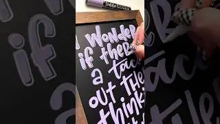 Chalk lettering and offset outlines with Loddie Doddie chalk markers | Happy Taco Tuesday!  🌮🌮