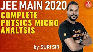 JEE Mains 2020: (7th - 9th Jan) JEE Physics Micro Analysis | ALL Shifts Included @JEEVedantu