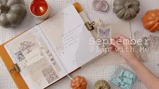 September Bullet Journal Setup 2022 🟣 Plan with Me | My Sister's Vintage Bullet Journal Setup