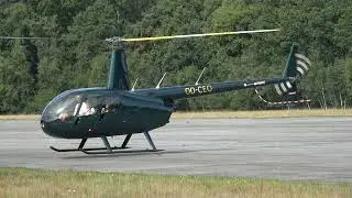 ROBINSON R44 OO-CEO DEPARTING AT THE AALTER AIR RALLY - URSEL AIRFIELD BELGIUM 15-8-2025