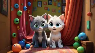 Two Laughing Kittens Play Peekaboo | Cute Counting Song for Kids | Nursery Rhymes & Early Learning