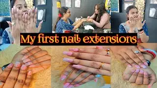 My First Nail Extensions 💅 Step by step Nail Extensions In Bengali 💯 Bengali vlog || daily vlog ❤️