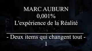MARC AUBURN - 0,001% L'exp&eacute;rience de la r&eacute;alit&eacute; - Deux items qui changent tout (1)
